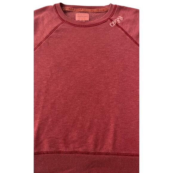 AMERICAN EAGLE LONG SLEEVE CREWNECK SWEATSHIRT, WOMENS, M, HEATHER CRANBERRY - Picture 3 of 11